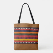 Rustikale Imitate Leder Ethnic Stripes Chic Wester Tasche (Rückseite)
