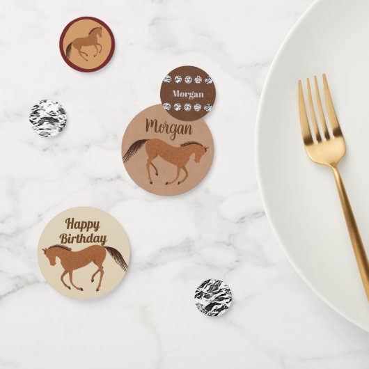 Rustikale Imitate Leder Kindergeburtstag Dekoratio Konfetti (Gruppe)