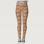 Rustikale Imitate Lederpferd Lover Muster Leggings (Vorderseite)