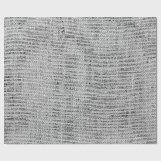 Rustikale Imitate leichte graue Burlap Textur Geschenkpapier (Flach)