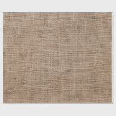 Rustikale Imitate mit hellbrauner Burlap-Textur Geschenkpapier (Flach)