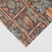 Rustikale Imitate mit Holzverkleidung Seidenpapier (Ausschnitt)