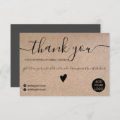 Rustikale Imitate mit schwarzer Schrift, danke (Vorne/Hinten)