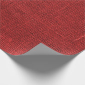 Rustikale Imitate Red Burlap Textur Geschenkpapier (Ecke)