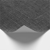 Rustikale Imitate Schwarze Burlap Textur Geschenkpapier (Ecke)