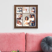 Rustikale Imitate Sperrholz 6 Platz FotoCollage Leinwanddruck (Insitu (Wohnzimmer))