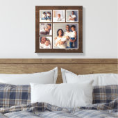 Rustikale Imitate Sperrholz 6 Platz FotoCollage Leinwanddruck (Insitu (Schlafzimmer))