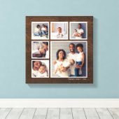 Rustikale Imitate Sperrholz 6 Platz FotoCollage Leinwanddruck (Insitu (Holzboden))