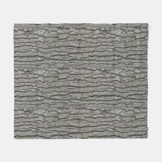 Rustikale Imitate Trockenholz Getreidebaum Barke Fleecedecke (Vorderseite (Horizontal))