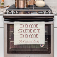 Rustikale Imitats Cross-Stitch Zuhause Sweet Zuhau