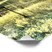 Rustikale, immergrüne Hütte aus Barnholz Poster (Ecke)