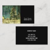 Rustikale, immergrüne Hütte aus Barnholz Visitenkarte (Vorne/Hinten)