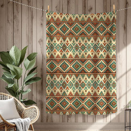 Rustikale indigene Industrie Kupfer blau Fleecedecke