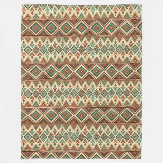 Rustikale indigene Industrie Kupfer blau Fleecedecke (Vorderseite)