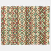 Rustikale indigene Industrie Kupfer blau Fleecedecke (Vorderseite (Horizontal))