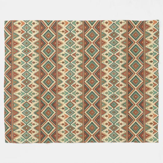 Rustikale indigene Industrie Kupfer blau Fleecedecke (Vorderseite (Horizontal))