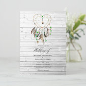 Rustikale indische Legende Tribal Boho Wedding Einladung (Stehend Vorderseite)