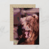 Rustikale individuelle Bärenaufenthalte Einladung (Vorne/Hinten)