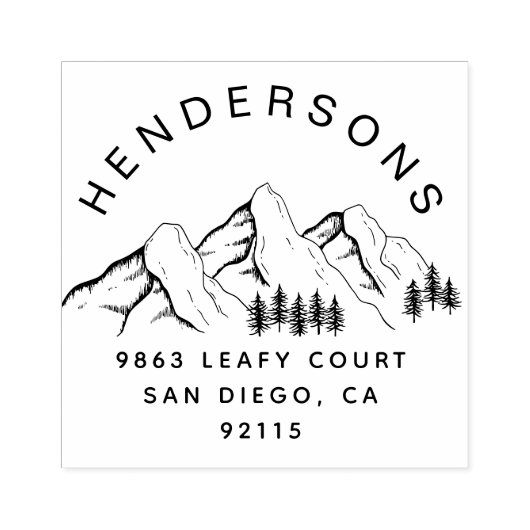 Rustikale Individuelle Name Rücksendeadresse Gummistempel (Prägung)