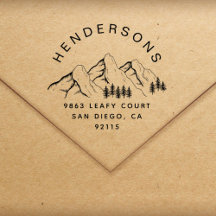 Rustikale Individuelle Name Rücksendeadresse