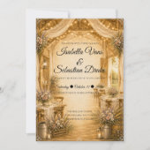 Rustikale Indoor-Scheunenhochzeit Einladung (Vorderseite)