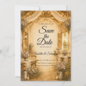 Rustikale Indoor-Scheunenhochzeit Save The Date (Vorderseite)