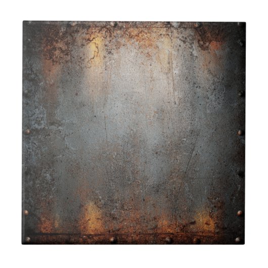 Rüstikale Industrie-Metalloptik Fliese (Vorderseite)