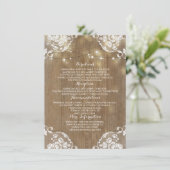 Rustikale Informationen zu Hochzeiten von Holzstal Begleitkarte (Stehend Vorderseite)