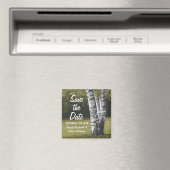 Rustikale Initialen Birkenbaum Hochzeit Termin mer Magnet (In Situ (Geschirrspüler))