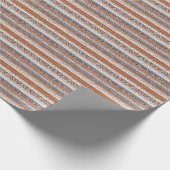 Rustikale Insel Nordic Strip Geschenkpapier (Ecke)