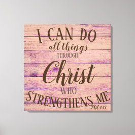 Rustikale Inspirationsbibel Lifequote rosa Violett Leinwanddruck