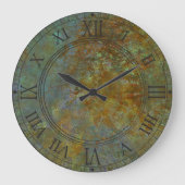 Rustikale Inspirierte Kunst Moderne Trends Große Wanduhr (Vorderseite)