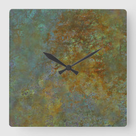 Rustikale Inspirierte Kunst Moderne Trends Quadratische Wanduhr