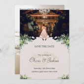 Rustikale interne Hochzeit Speichern Sie die Datum Einladung (Vorne/Hinten)