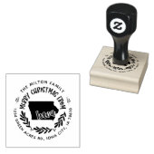 rustikale iowa fröhliche Weihnachten Rücksendeadre Gummistempel (Stempel)