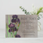 Rustikale Iris-Bridal-Dusche Einladungen (Stehend Vorderseite)