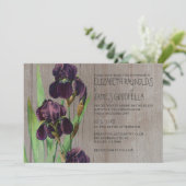 Rustikale Iris Hochzeitseinladungen Einladung (Stehend Vorderseite)