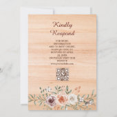 Rustikale islamische Nikah Arabic Calligraphy & Qr Einladung (Rückseite)