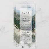 rustikale Italiener-Amalfi-Hochzeitsmenükarten Menükarte (Vorne/Hinten)