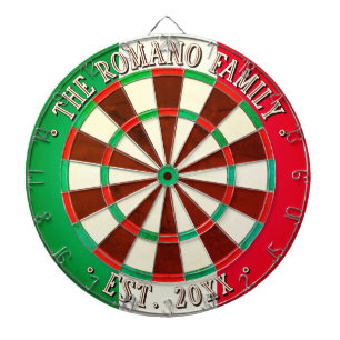 Rustikale italienische Flaggenfarben - Benutzerdef Dartscheibe