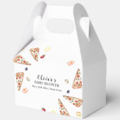 Rustikale italienische Slice Pizza Babydusche Geschenkschachtel (Vorderseite)