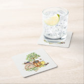 Rustikale italienische Wasserfarbe Rechteckiger Pappuntersetzer (Vor Ort)