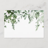 Rustikale Ivy & Sage Grüne Hochzeit Details Begleitkarte (Rückseite)