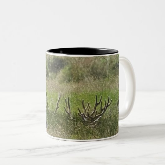 Rustikale Jagd auf Wildtiere Zweifarbige Tasse (VorderseiteRechts)