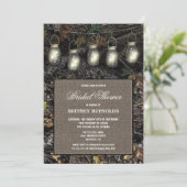 Rustikale Jagd Camouflage Bridal Dusche Einladunge Einladung (Stehend Vorderseite)