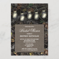 Rustikale Jagd Camouflage Bridal Dusche Einladunge