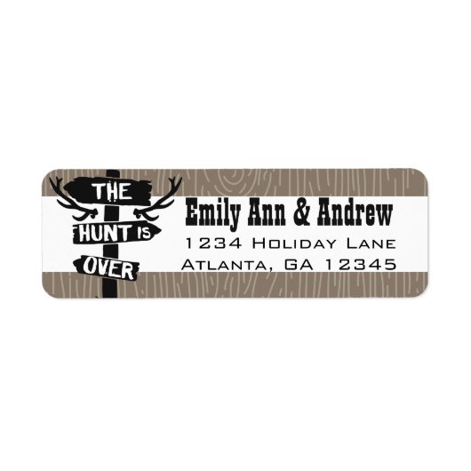 Rustikale Jagd über Barnwood-Rücksendeadresse (Vorne)