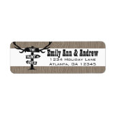 Rustikale Jagd über Barnwood-Rücksendeadresse (Vorne)