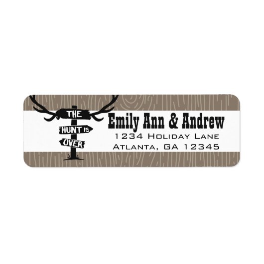 Rustikale Jagd über Barnwood-Rücksendeadresse (Vorne)
