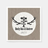 Rustikale Jagd über Barnwood Serviette (Vorderseite)